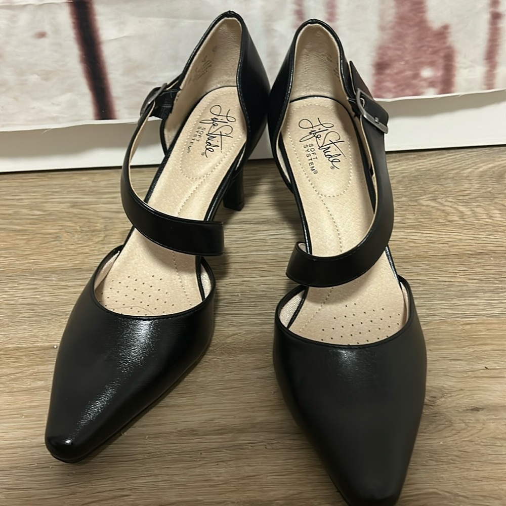 Life Stride Women's Black Heels black 8